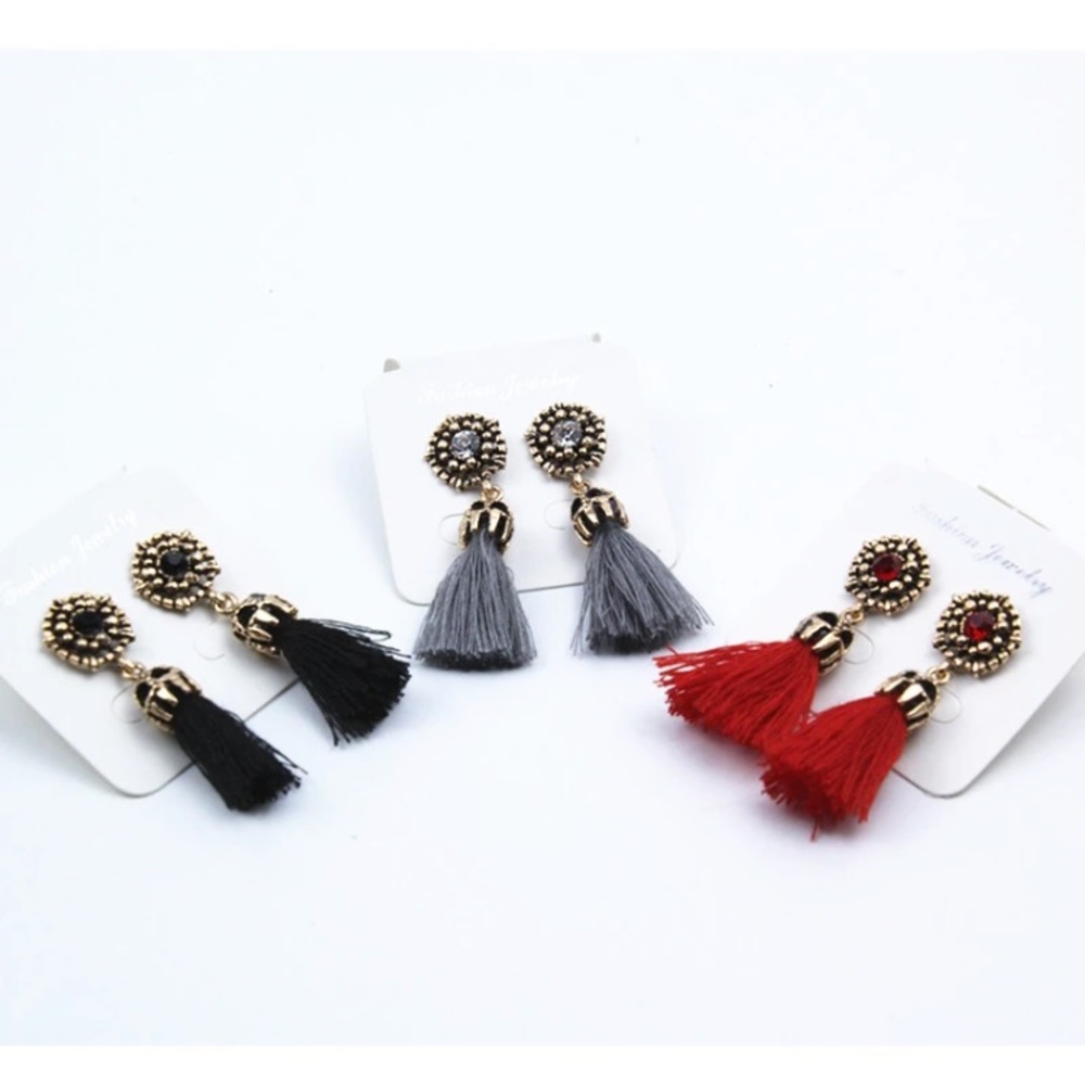 Tassel Stud Earrings - Picture 1 of 6